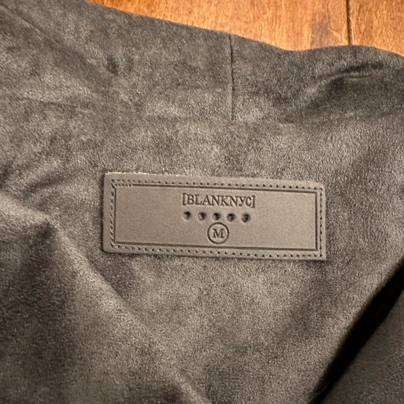 Blank NYC Faux Suede Gray Moto Jacket Sz Medium - Picture 8 of 14